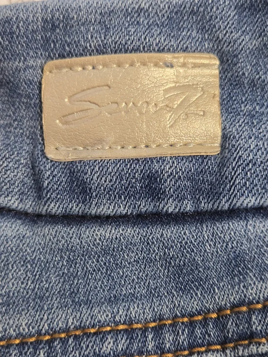 Seven7 Skinny Jeans Size 10 Medium Wash Distressed Stretch Denim High Rise - Picture 7 of 9